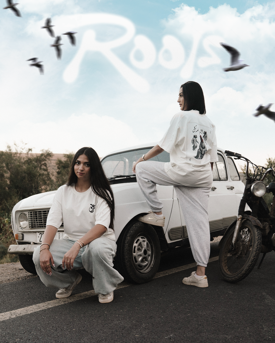 Model wearing brown jacket